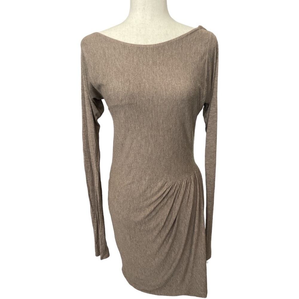 Rebecca Taylor Jersey Knit Taupe Bodycon Dress S